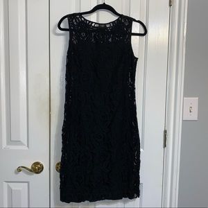 Talbots Black Lace Sheath Dress